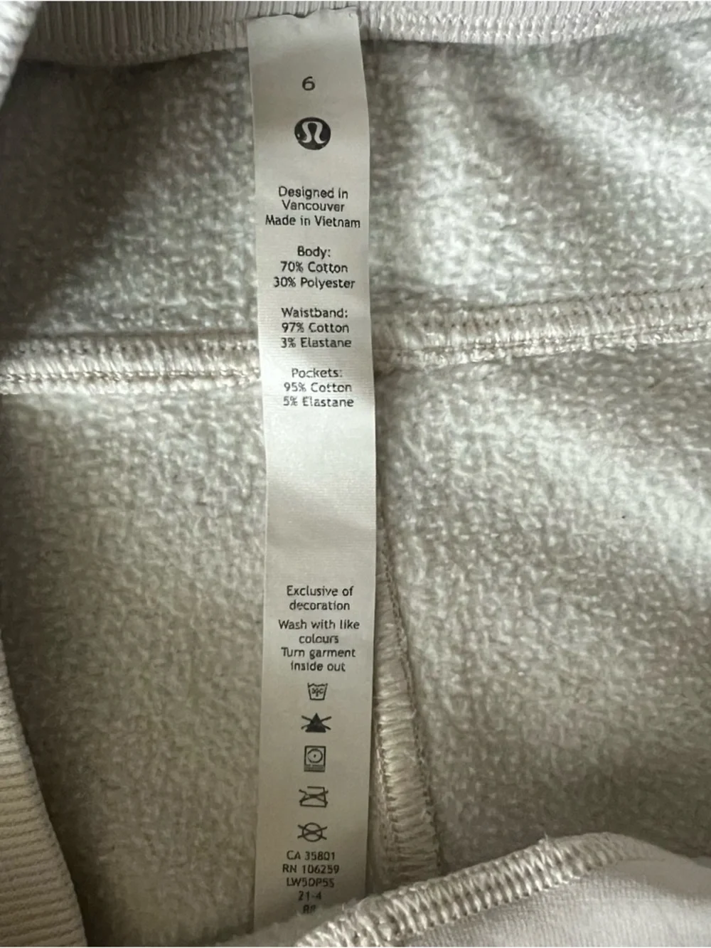 lululemon athletica Off-White Cozy Joggers